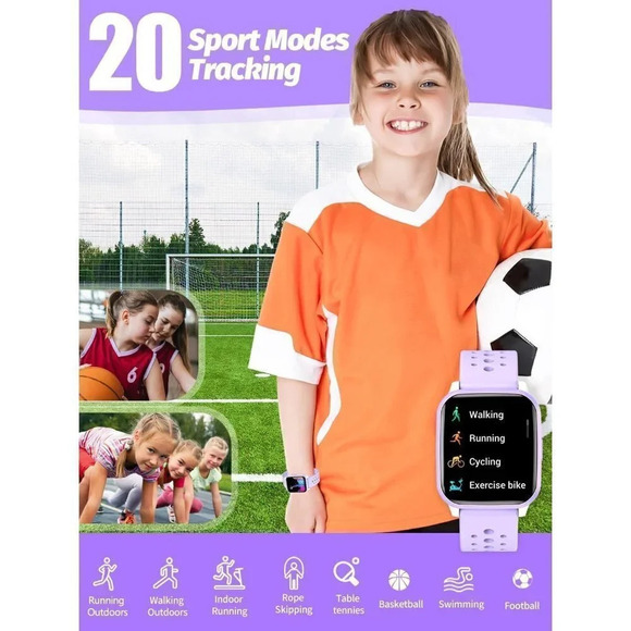 Kids Modern  Mode 20 Sports Modes 5 Games Pedometer Smart Watch Oval Shape - Picture 4 of 15